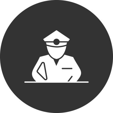 polis simgesi vektör illüstrasyonu