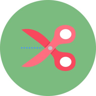 Makas. Web simgesi vektör illüstrasyonu 