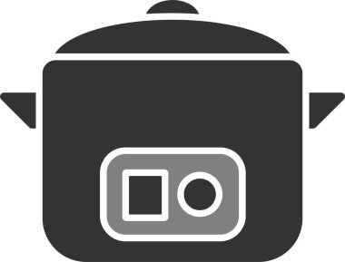 Modern pirinç pişirme ikonunun vektör illüstrasyonu 