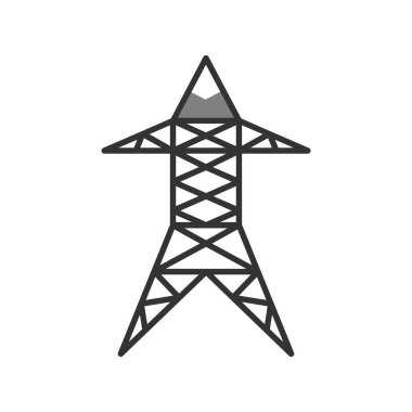 Elektrik direği. Web simgesi basit illüstrasyon 