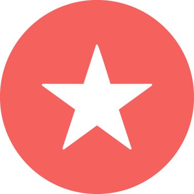 Favori yıldızımız. Web simgesi vektör illüstrasyonu 