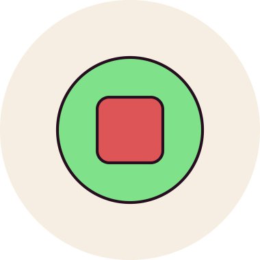 Dur düğmesi simgesi vektör çizim