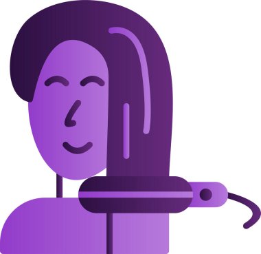 Saç düzleştiricisinin vektör illüstrasyonu