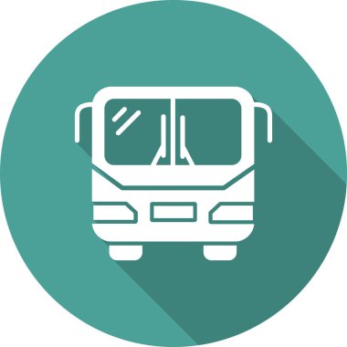Otobüs. Web simgesi basit illüstrasyon 