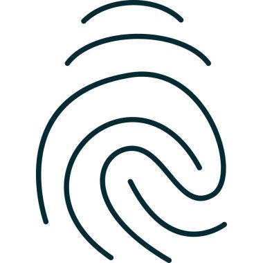 parmak izi ikonu vektör illüstrasyonu