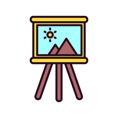 Tuval simgesi vektör illüstrasyonu