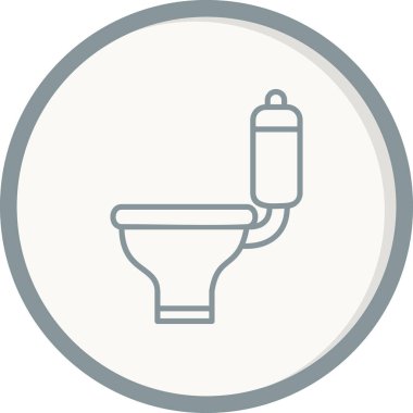 Tuvalet, web simgesi basit illüstrasyon