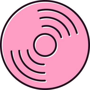 CD mi? Web simgesi basit illüstrasyon 