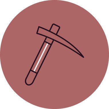 Kazma. Kazma. Web simgesi basit illüstrasyon