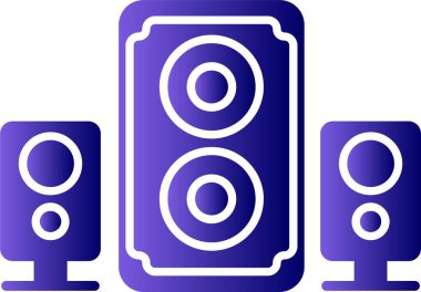 Hoparlörler. Web simgesi basit illüstrasyon