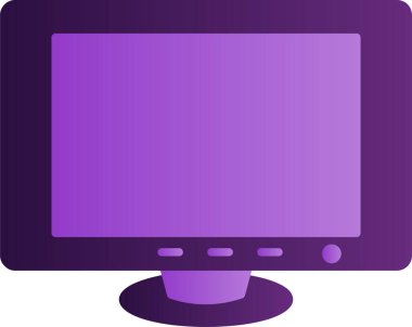 bilgisayar monitör simgesini vektör çizim 