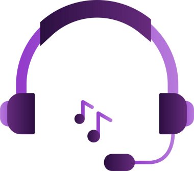 kulaklık simgesi vektör illüstrasyonu