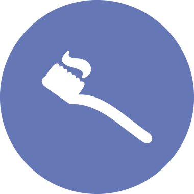 Diş fırçası web simgesi, basit illüstrasyon