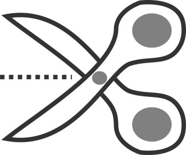 Makas. Web simgesi vektör illüstrasyonu 