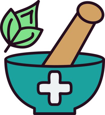 Bitkisel tedavi. Web simgesi vektör illüstrasyonu