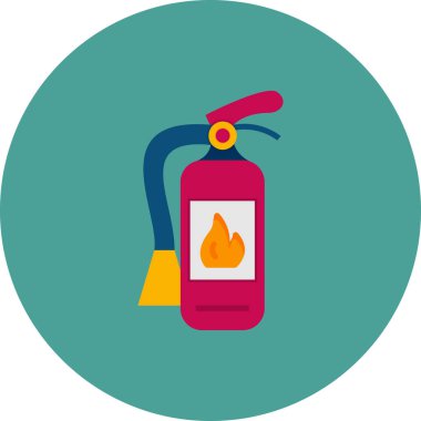 Yangın söndürücüsü. vektör simgesi 