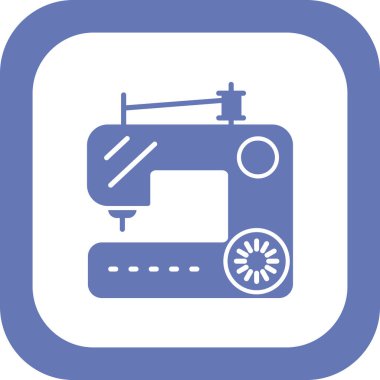 Dikiş makinesi. Web simgesi vektör illüstrasyonu