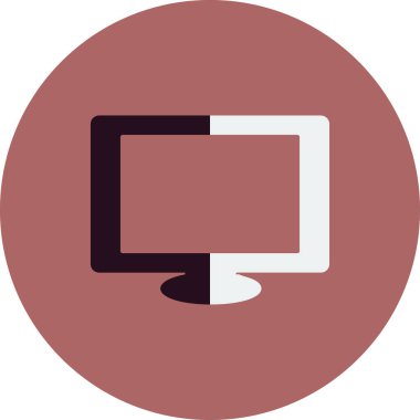 bilgisayar monitör simgesini vektör çizim 
