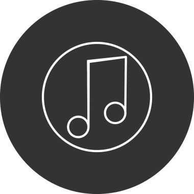 müzik notası ikon vektör illüstrasyonu
