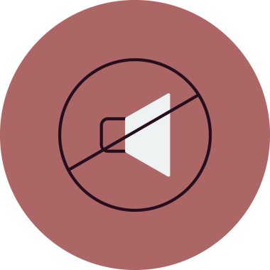 Hacim düğmesinin vektör illüstrasyonu. Dilsiz 