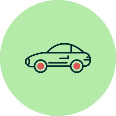 - Araba. Web simgesi basit illüstrasyon 