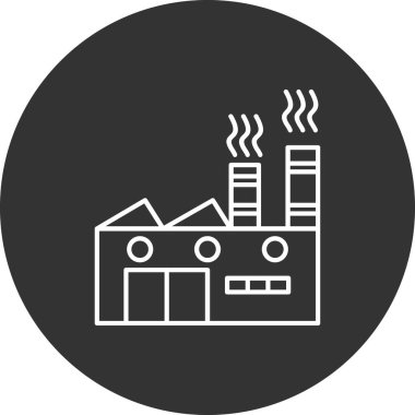 Fabrika simgesi vektör illüstrasyonu