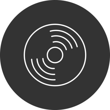 CD mi? Web simgesi basit illüstrasyon 