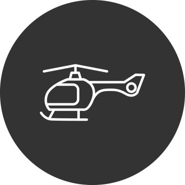 Helikopter ikonu. Ulaşım sembolü. vektör çizimi izole edildi. 