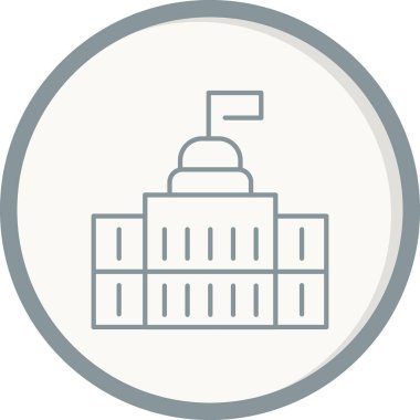 Hükümet binası simgesinin vektör illüstrasyonu