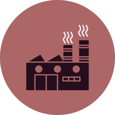 Fabrika simgesi vektör illüstrasyonu