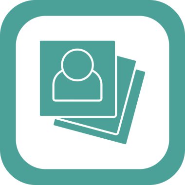 Fotoğraf simgesinin vektör illüstrasyonu