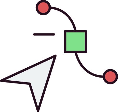 Bezier. Web simgesi basit illüstrasyon