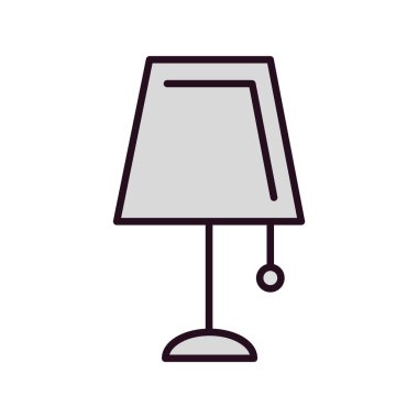 Işık lambası, basit düz çizgi simgesi, sembol. vektör çizimi izole edildi   