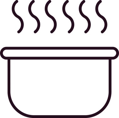 Yemek, esrar, yemek, sıcak, kamp, mutfak, yemek. vektör illüstrasyonu