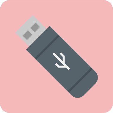 usb simge vektör illüstrasyonu