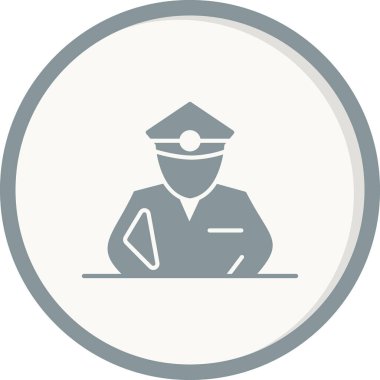 polis simgesi vektör illüstrasyonu