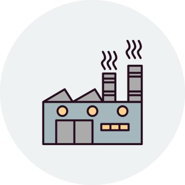 Fabrika simgesi vektör illüstrasyonu