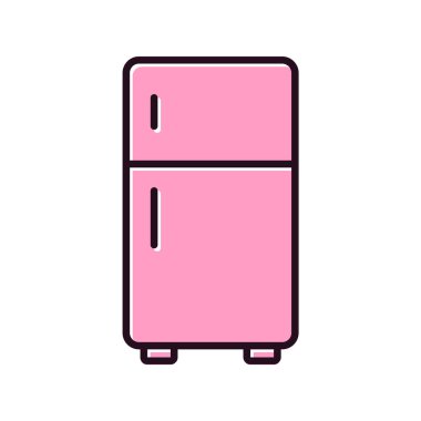 buzdolabı simgesi vektör illüstrasyonu