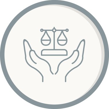 adalet simgesi vektör illüstrasyonu