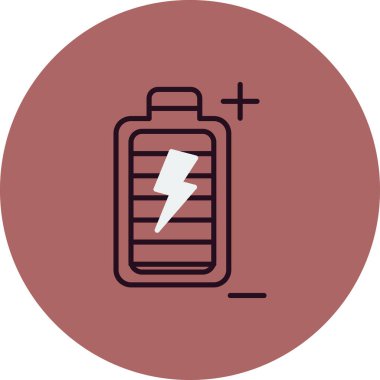 Pil simgesi şarj, illüstrasyon vektör