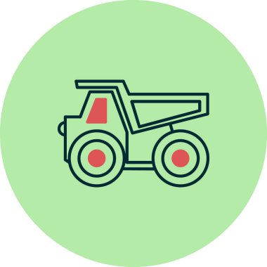 Wagon simgesinin vektör illüstrasyonu