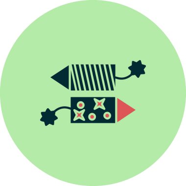 Havai fişek simgesi vektör çizimi