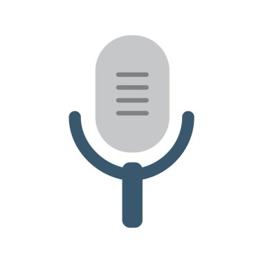 Mikrofon. Web simgesi vektör illüstrasyonu 