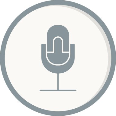 Mikrofon. Web simgesi vektör illüstrasyonu 