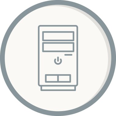 Cpu kulesinin vektör çizimi