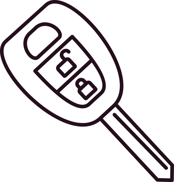 Vector Illustration Car Key Icon — Stock vektor