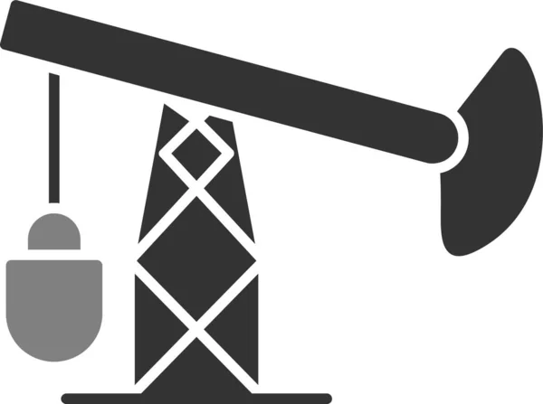 Icona Del Vettore Dell Industria Pompa Dell Olio Semplice Illustrazione — Vettoriale Stock