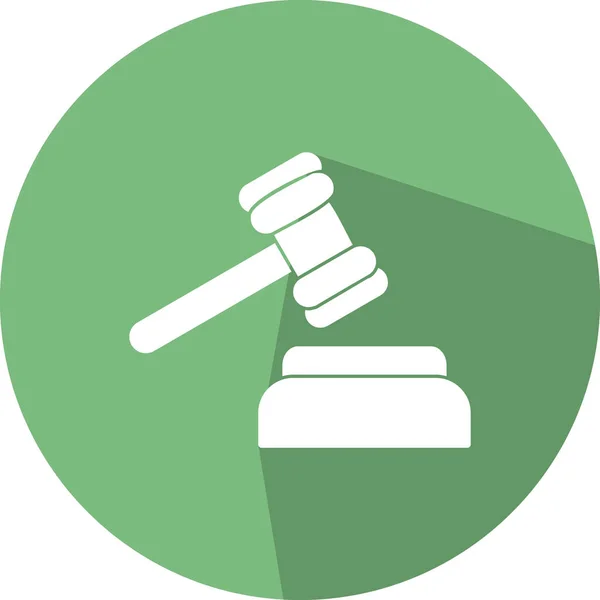 Gavel Icon Vector Illustration Law Concept — Stok Vektör