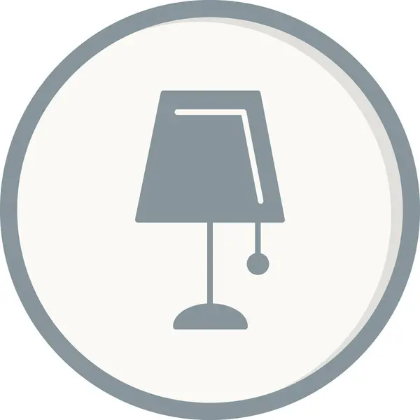 Licht Lampe Einfache Flache Linie Symbol Symbol Vektorabbildung Isoliert — Stockvektor