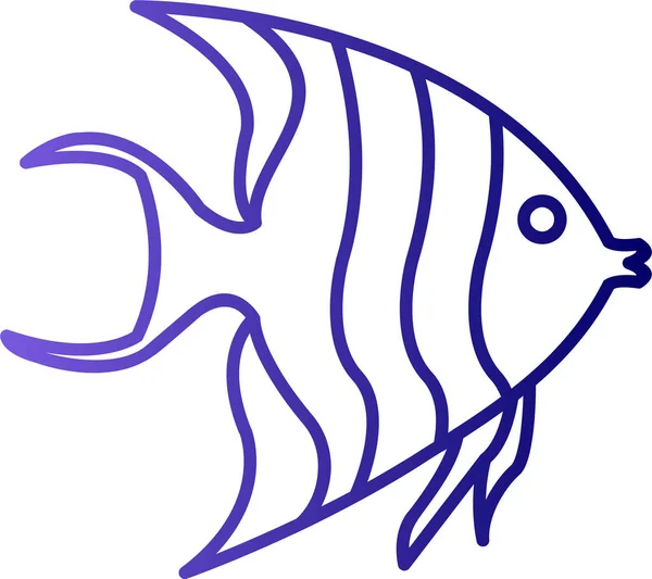 Angel Fish Icon Vector Illustration — Stock Vector